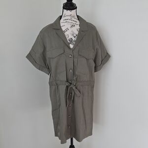 H&M Khaki Green Shirt Dress